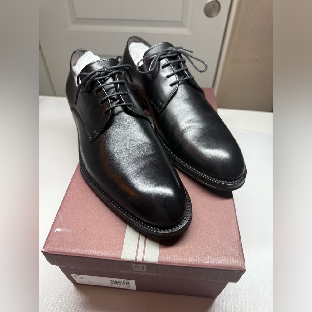Bruno Magli Men’s Cilo Black Leather Derby Dress Shoes